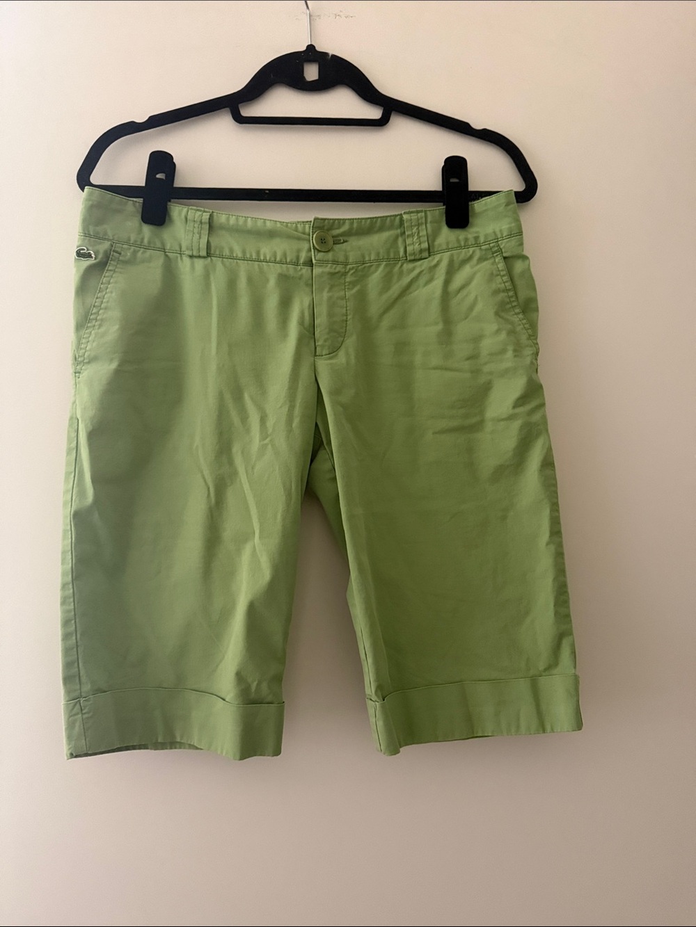 Lacoste long green shorts